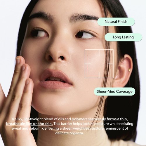ENTROPY MAKEUP Organza Fit Spatula Foundation, Sheer to Medium Coverage, Built-In Spatula Applicator, Natural Finish, Flawless Skin, Long-Lasting Ultra Lightweight, Korean Makeup, #22.8