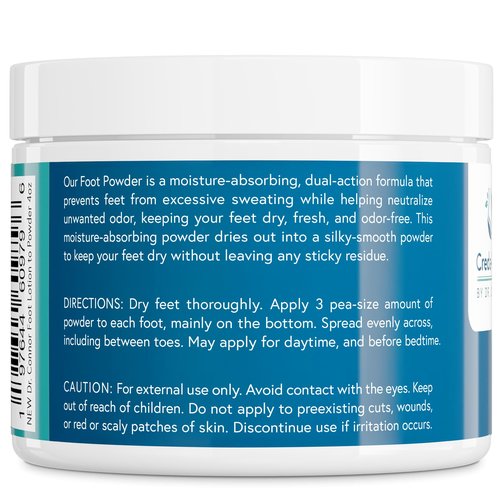 CREDA-FRESH Foot Lotion to Powder for Excessive Sweating - Plant Based Foot Powder for Smelly Feet - Foot Odor Eliminator & Foot Lotion for Dry Feet - 4oz