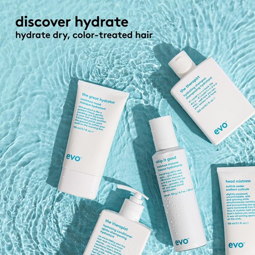 EVO The Great Hydrator Moisture Hair Mask - Moisturise, Add Softness & Shine, Nourishing & Hydrating Treatment for Dry Hair - 150ml / 5.1fl.oz