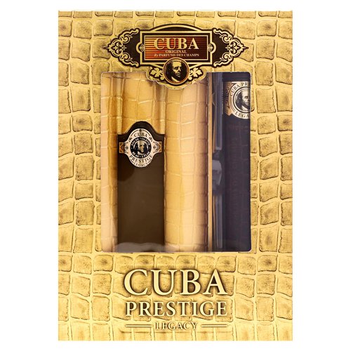 Cuba Prestige Legacy 2 Pieces Gift Set for Men, (3.0 Ounce Eau de Toilette Spray + 1.17 Ounce Eau de Toilette Spray)