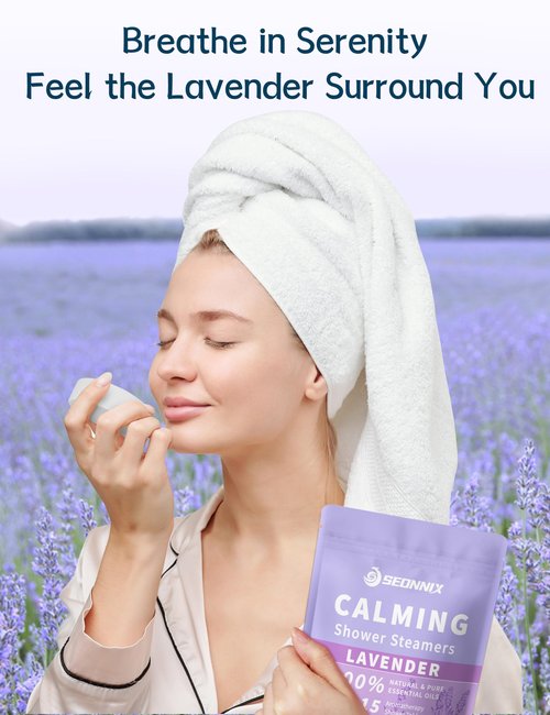 Shower Steamers Aromatherapy 15 Pack, Menthol & Eucalyptus, Lavender Shower Bombs with Natural Essential Oils, Quick Relief Nasal Congestion, Relaxation & Self Care Gifts for Women & Men