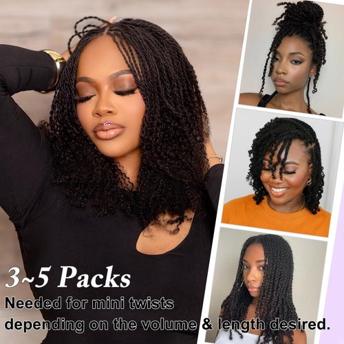 Bob Afro Kinkys Bulk Human Hair 10 Inch 50g Afro Kinky-curly Hair Bulk for Twist Braids 4C Kinkycurly Bundles Human Braiding Hair for Women Girl Kids Natural Black 50g/pack
