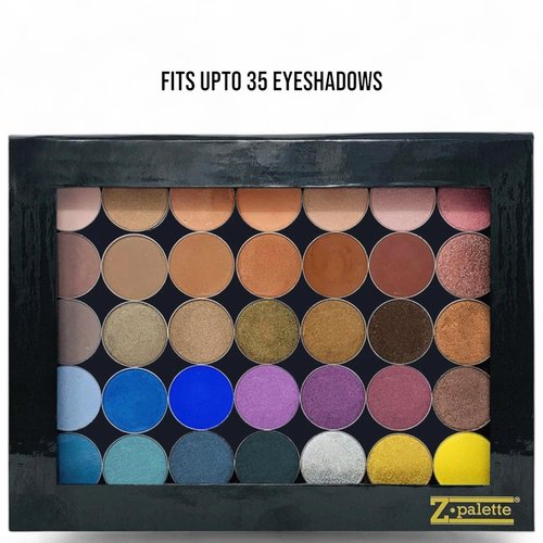 Z Palette Extra Large Deep Black Empty Magnetic Makeup Palette with Clear Window