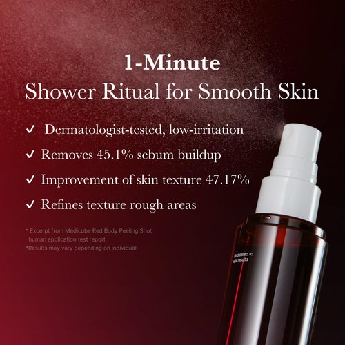 medicube Ultimate Red Spray Duo to Smooth & Soothe: Power Soothing Spray and Red Body Peeling Shot