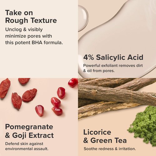 Paula's Choice RESIST Advanced Pore Refining Treatment 4% BHA Serum, Face Exfoliator with Salicylic Acid, Green Tea, Anti-Aging Exfoliant for Oily, Normal, Combination Skin, Fragrance-Free, 1 Fl Oz.