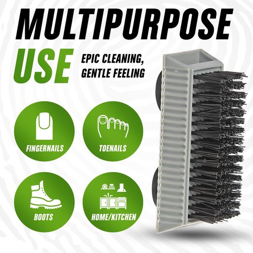 Grip Clean Heavy-Duty Hand Cleaner for Mechanics with Nail Brush - Moisturizing Coconut Oil Hand Cleaner Liquid Hand Soap with Stiff Bristle Nail Brush, Lime Scent - 32 Fl Oz Pump Top + Brush
