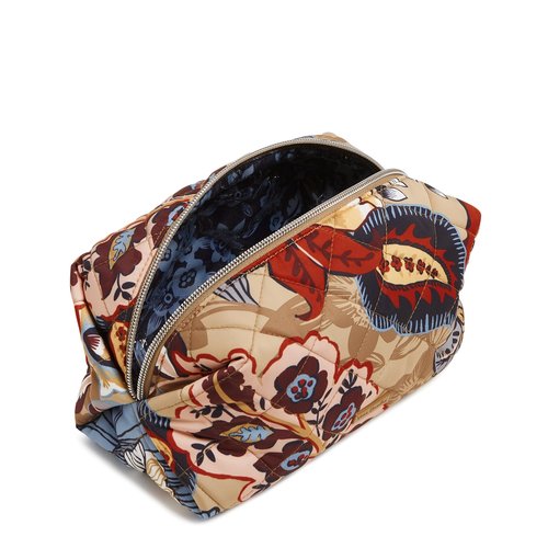 Vera Bradley Performance Twill Medium Cosmetic Makeup Organizer Bag, Botanical Beauty, One Size