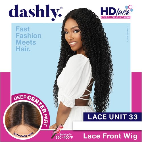 Sensationnel Dashly Wig - Unit 33 Non Lace Cap Ready to Wear Ear to Ear Lacepart Synthetic (1B OFFBLACK)