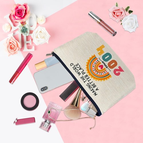 ancpeany 21st Birthday Gifts for Her Makeup Bag, 2004 Happy 21st Birthday Decorations for Women Her, 21 Year Old Birthday Gifts Ideas for Daughter, Sister, Female, Teenage Girls, Cosmetic Travel Pouch