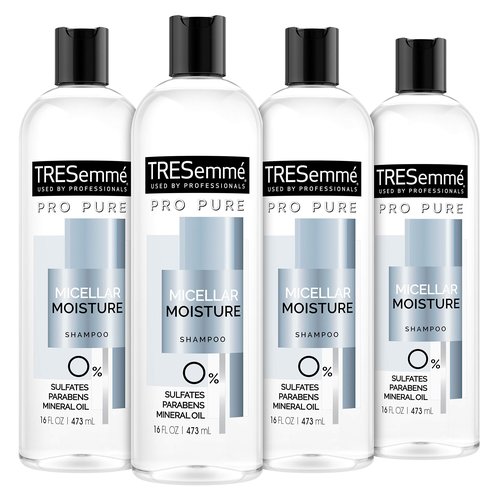 TRESemmé Pro Pure Moisture Shampoo for Daily Moisture, Paraben and Dye Free, 16 oz (4 Count)