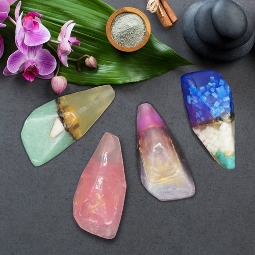 Earth & Home Rock Soap - Soap Rocks - Gemstone Soaps with Real Crystals inside – Decorative Crystal Soap with Natural Fragrance- Moisturizing & Scented Soap Gift for Women