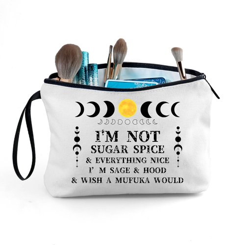 Spiritual Unusual Birthday Gift for Women Teenager Girl Small Cosmetic Makeup Bag for Purse Witch Stuff