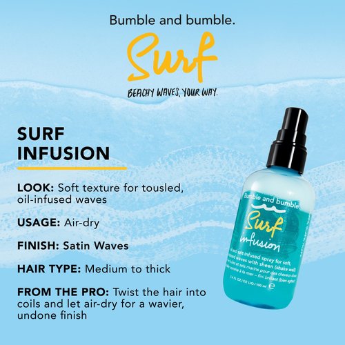 Bumble and bumble. Surf Infusion Oil and Sea Salt Spray | Conditioning | Adds Texture + Shine | Wavy, Straight, 3.4 Fl Oz