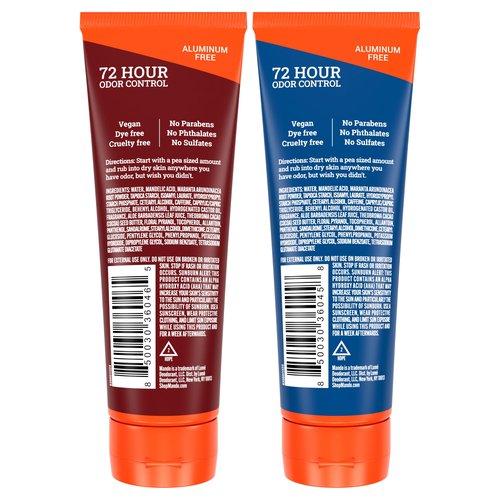Mando Whole Body Deodorant For Men - Invisible Cream - 72 Hour Odor Control - Aluminum Free, Baking Soda Free, Skin Safe - 3 Ounce Tube (Pack of 2) - Pro Sport and Mount Fuji