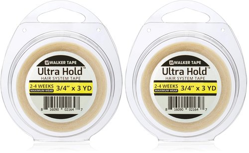WALKER TAPE Ultra Hold Hair Tape 3/4" x 3 Yards (Pack of 2)