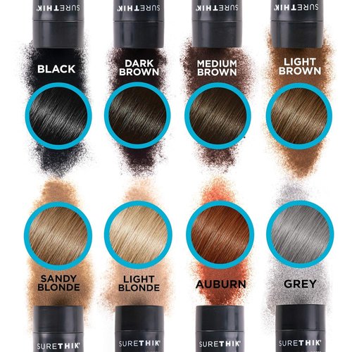 SURETHIK 15g Hair Thickening Fiber (Dark Brown) + Patented Application Tools