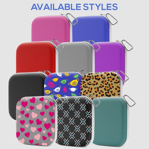 OPTIPAK Multipurpose Purse Pouch | Neoprene Makeup Bag with Zipper Pouch & Carabiner Keychain | Portable Travel Cosmetic Bag, Women’s Travel Makeup Tote (Pack of 1)