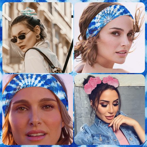 UCEHIPAW 80 Pcs White Cotton Scrunchies Non Slip Stretchy Elastic Head Wrap Holder Hair Ties Accessories 35 Scrunchies 20 Bow Hair Ties 25 Headband for Women DIY Tie Dye Party Supplies