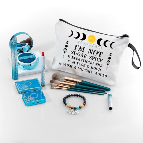 Spiritual Unusual Birthday Gift for Women Teenager Girl Small Cosmetic Makeup Bag for Purse Witch Stuff