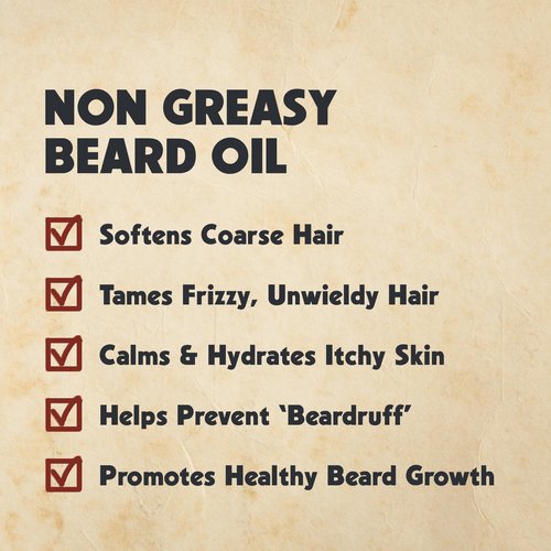 WARLORD Beard Oil & Beard Softener for Men - Beard Moisturizer & Natural Beard Oil to Reduce Itchy Skin, Tame Hair and Manage Frizz - Naked Unscented, 1 Fl Oz