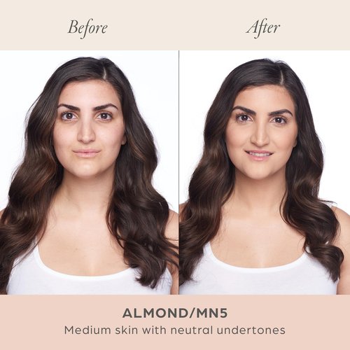 PÜR MINERALS 4-in-1 Love Your Selfie Longwear Foundation and Concealer - Unique, Dual-Applicator Component - Covers Blemishes and Imperfection - Reduce Fine Lines and Wrinkles - MN5 - 1 oz Makeup