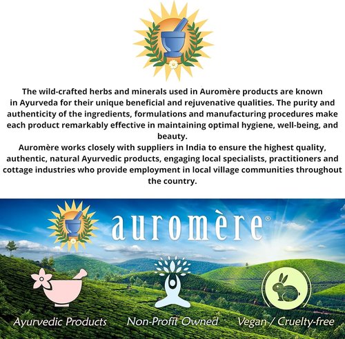 Auromere Ayurvedic Indian Healing Clay Mask for Natural Skin Care - Exfoliating Body Scrub and Facial Mask for Skin and Face Care - Mud Mask Unclogs Pores and Rejuvenates Sensitive or Oily Skin - 16oz