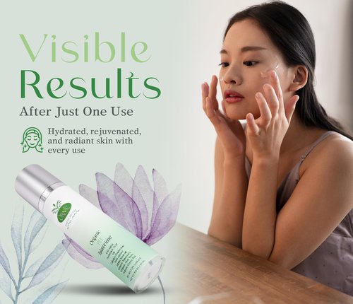 Ornic Botanical Skin Care - Organic Facial Toner with Hyaluronic Acid, Collagen, Rosemary & Aloe Vera - Natural Face Care for Hydration & Balance - Vegan & Cruelty-Free - 1.69 oz (50 ml)
