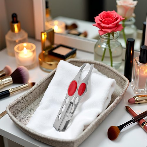 1Pc Silver Stainless Steel Tweezer with LED Light for Precision Hair Removal Makeup Tool Eyebrow Eyelash Tweezers,lash Trimmer,Round Trimmer,Brow Tools,Hair Tweezers,Ingrown for Tweeze Women's