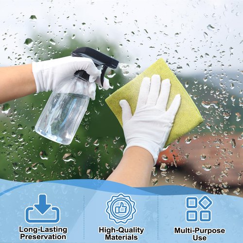 Bynccea Empty Clear Plastic Spray Bottles 13.5oz/400ml Adjustable Nozzle Mist/Stream Water Spray Bottle Heavy Duty Spraying Bottles Plant Mister Spray Bottle for Cleaning Solutions, Plants, Hair