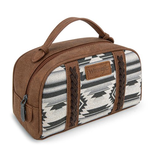 Montana West Wrangler Makeup Bags for Women Portable Aztec Toiletry Bag Southwestern Travel Cosmetic Organizer for Gift