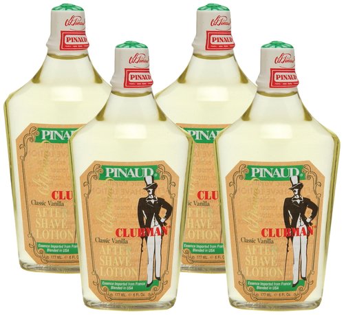 Clubman Classic Vanilla After Shave Lotion, 6 fl oz (Pack of 4)