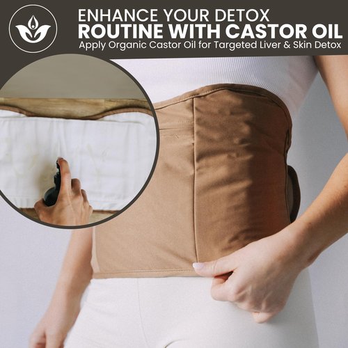 Trust Your Gut Organic Golden Castor Oil, 100% Pure Cold-Pressed Hexane-Free Extra Virgin Oil for Colon Cleansing, Gut Wellness, Skin Care, Healthy Nails & Hair Growth - 16 oz