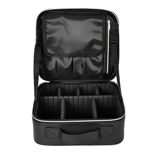 Kweenaryer Makeup Case with Adjustable Dividers, Travel Makeup Bag Organizer with Cosmetic Brush Bag, Cosmetic Bag for Women