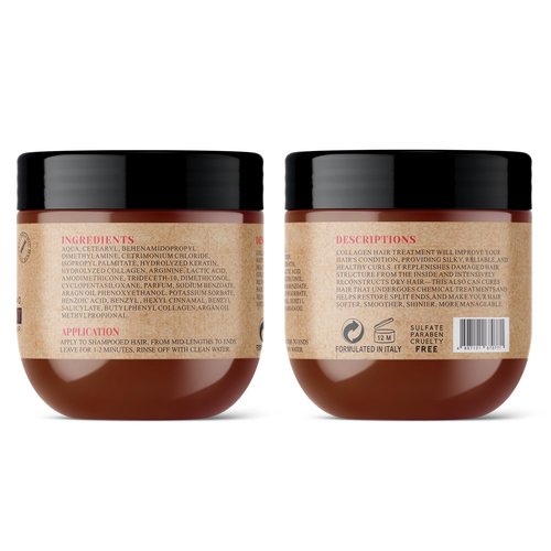 LUXURY TREND Collagen Hair Mask for Damaged Hair - Hydrating and Repairing Formula, Promotes Growth and Thickness - Ideal for Curly and Dry Hair, 16.9 oz