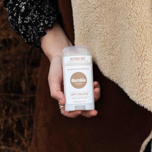 HUMBLE BRANDS Aluminum-Free Deodorant, Vegan and Cruelty- free, Formulated for Sensitive Skin, Simply Unscented, 2.5 Ounce (Pack of 3)