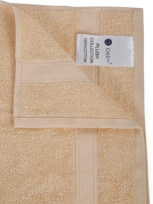 Casa Lino Face Towels & Body Wash Cloths for Showering - 100% Cotton Wash Cloths for Bathroom - Highly Absorbent & Quick Drying Washcloth Set - Cotton Washcloths 24 Pack (12" x 12") - (Linen Brown)