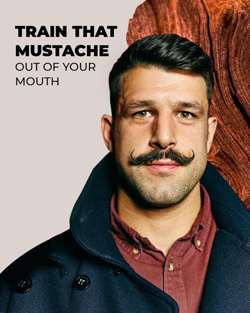 Bossman MUDstache Unscented Mustache Wax for Men (3 oz) - 3 Pack - Strong 24-Hour Hold, Non-Tacky & Easy to Apply for Taming & Styling