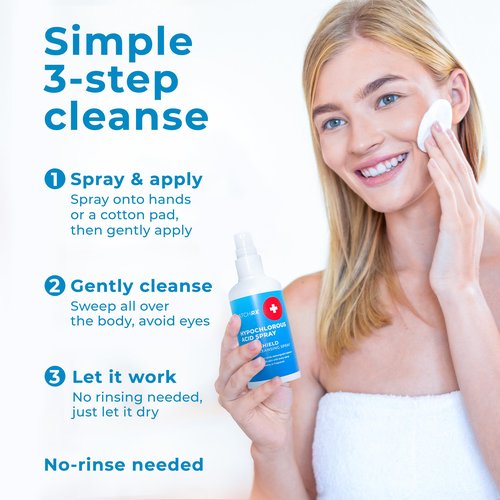 PatchRx Hypochlorous Acid Spray (8oz, 2 packs), HOCL Facial Cleanser Acne Spray for Face, Body, Eczema, Pimples, Breakouts & Overall Skin Recovery (Reduces Redness)