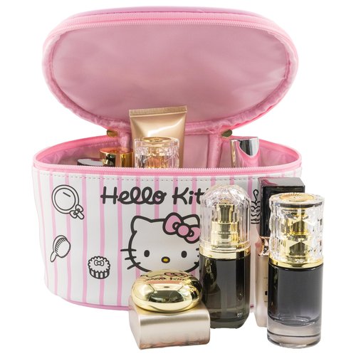 Sanrio Hello Kitty Makeup Bag – Makeup Organizer, Travel Toiletry Bag for Women & Girls | Cute Cosmetic Bag, Train Case for Kids, Travel Bag, Toiletry Bag for Women, Make up Storage | Ages 3+