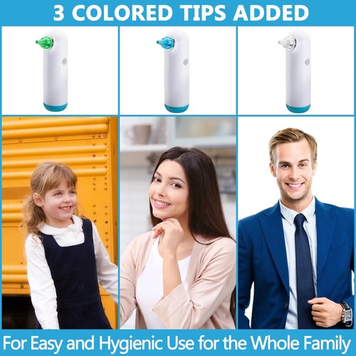 Electric Ear Dryer for Swimmer’s Ear by Tilcare - Rechargeable Ear Drying Water Remover for Swimming, Showering, and Hearing Aids - Comes with 3 Ear Drying Tips & Carrying Pouch