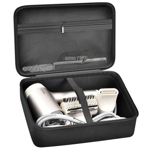 Hair Dryer Case for Shark HD112BRN & HD331 HyperAIR IQ 2-in-1 Concentrator, Storage Pouch for Dyson/Shark Flexstyle Styler Attachments and Clips, Black