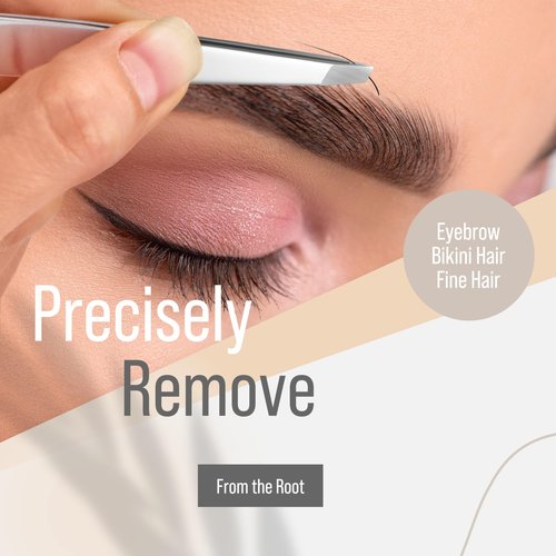 DUROX Precision Tweezers for Eyebrows – Slant Eyebrow Tweezers for Women and Men, Made of Stainless Steel with Fine Slant Tips for Eyebrow and Hair Removal