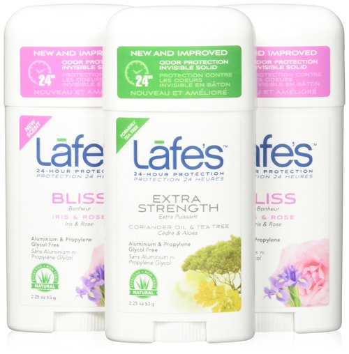 Lafe's Natural Deodorant | 2.25oz Aluminum Free Natural Deodorant Stick for Women & Men | Paraben Free & Baking Soda Free with 24-Hour Protection (Bliss/Extra Strength, 2.25 Ounce (3-Pack))