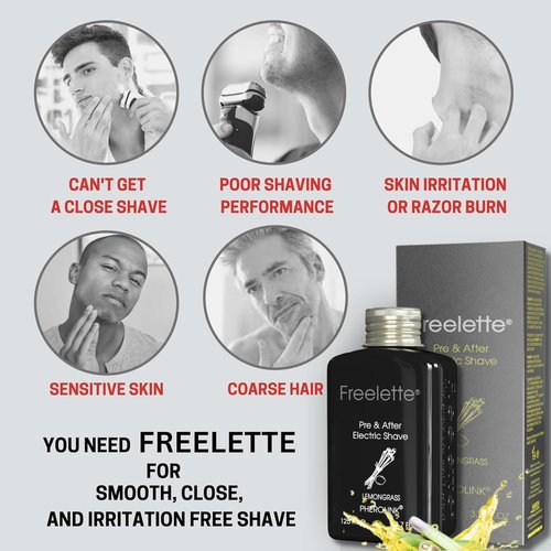 Pherolink Pre Electric Shave After Shave Lotion Cream - Best For Close Shave - Smooth Irritation-Free Shaving - Shooting and Mousturising Formula Balm