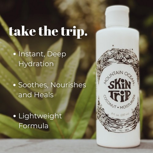 Mountain Ocean Skin Trip Coconut Body Lotion, 8 Oz (Pack of 3), Lightweight, Fast Asborbing Moisturizer for Women and Men, with Coconut Oil, Aloe Vera, & Lanolin