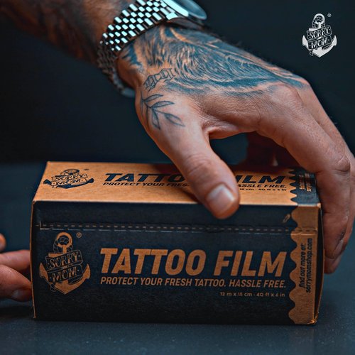 Sorry Mom Tattoo Aftercare Bandage Kit - Second Skin Tattoo Cover Up - Tattoo Bandages Waterproof - Clear Tattoo Film Protection - Derm Shield Tattoo Bandage Tape - Sanaderm Tattoo Wrap Bandage
