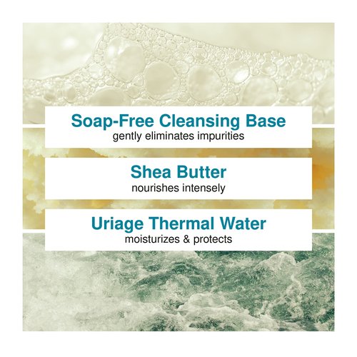 Uriage Cleansing Cream 6.8 fl.oz. | Face & Body Cleanser with 1/3 Nourishing Milk | 2 in 1 Care: Nourishing Shower Cream for all Skin Types, Suitable All the Family - Soap-Free