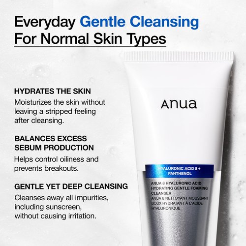 ANUA Gentle Double Cleanser Duo: Heartleaf Pore Control Cleansing Oil Mild & Hydrating Gentle Foaming Face wash for Double Cleansing, Daily Facial Cleanser, Korean Skincare