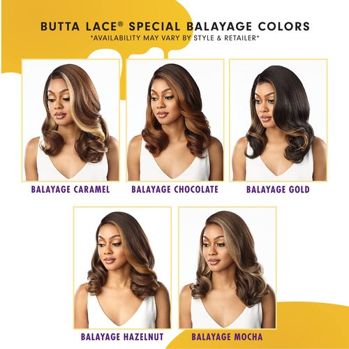 Sensationnel Butta Lace Wigs - Unit 35 Extra Wide 5 Inch Deep Parting Synthetic Preplucked Hairline Glueless Lacefront (1B OFFBLACK)