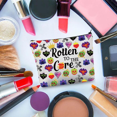 BDPWSS Villain Makeup Bag Villain Fans Gift Rotten To The Core Zipper Pouch Villain Queen Fans Gift Witchy Lover Gift (Rotten to Core)